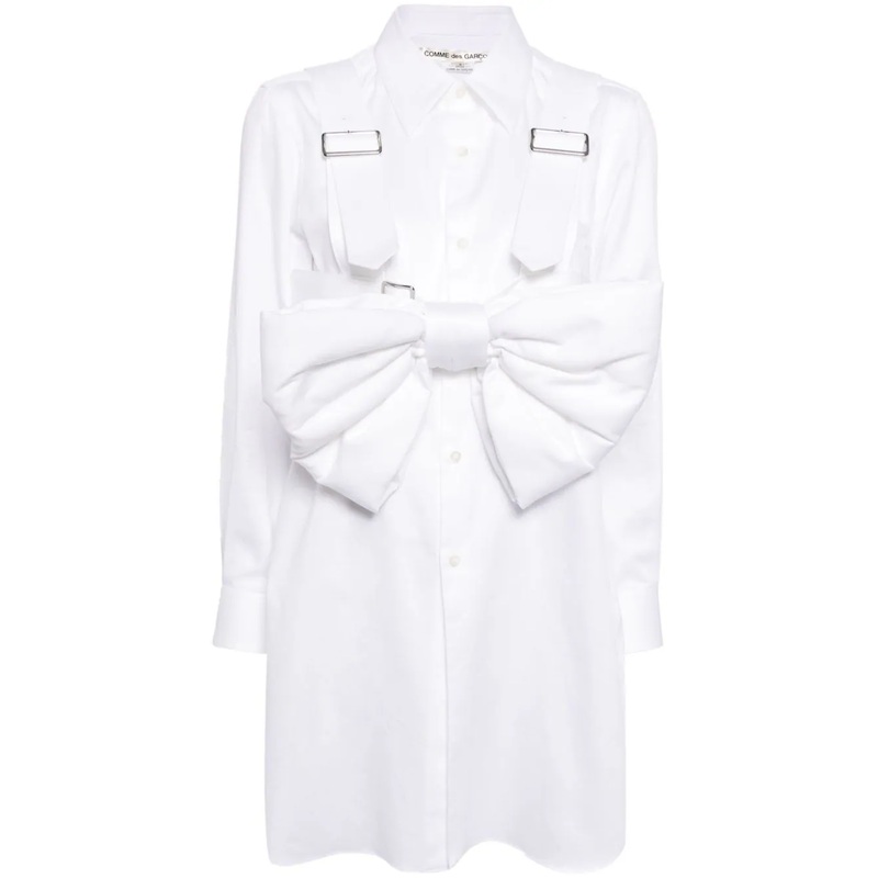 Ribbon-Detail Midi Blouse