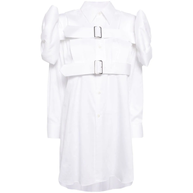 Ribbon-Detail Sleeve Midi Blouse