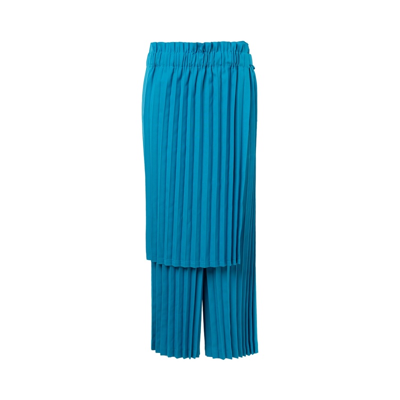 Color Pleats Bottom 2 Pants