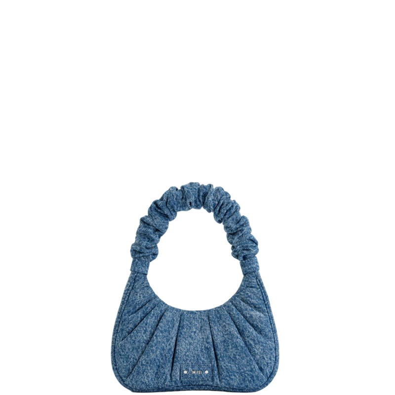 Gabbi Denim Ruched Hobo Handbag