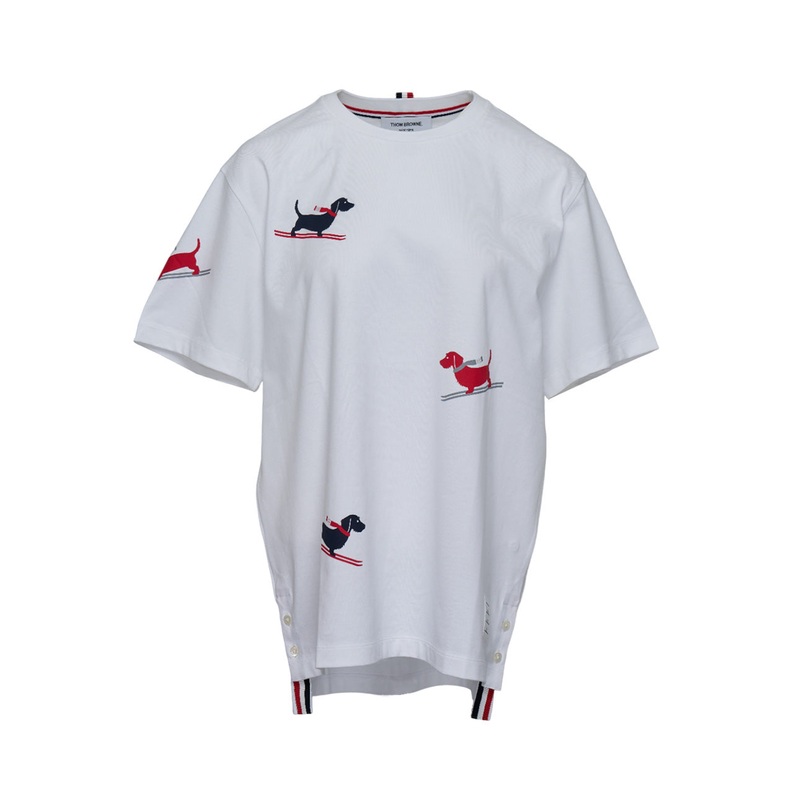 Holiday Tee With Printed Skiing Men