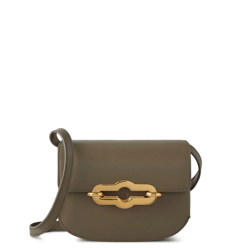 Small Pimlico Satchel Linen Green Super Lux Calf