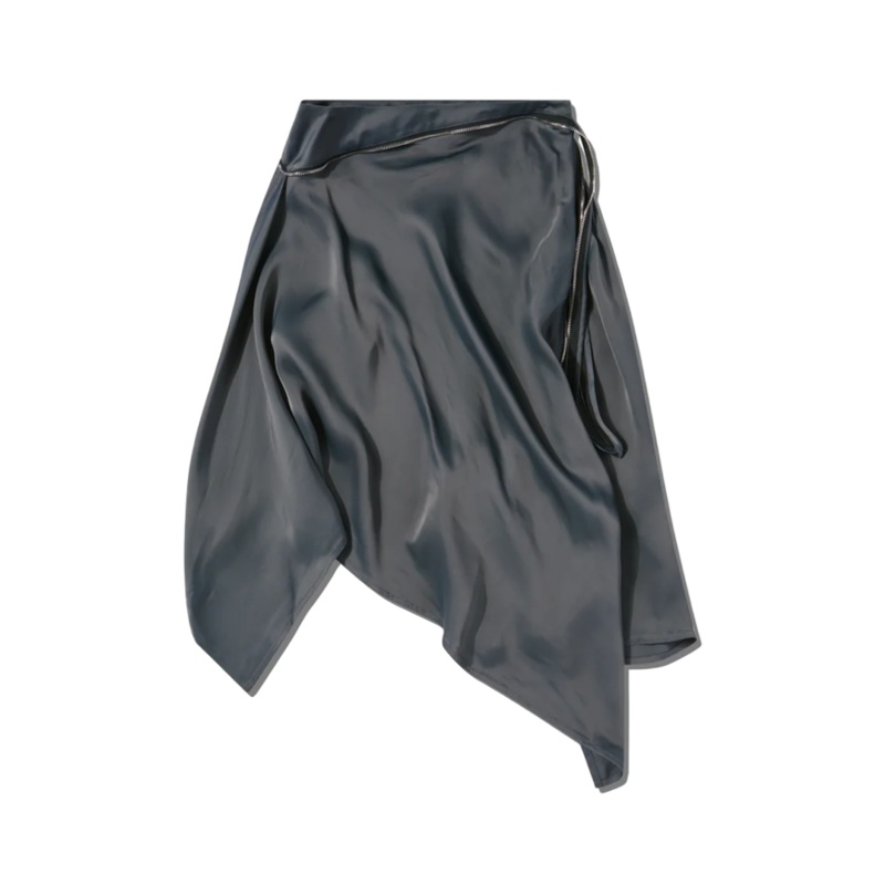 Zipped Drape Skirt