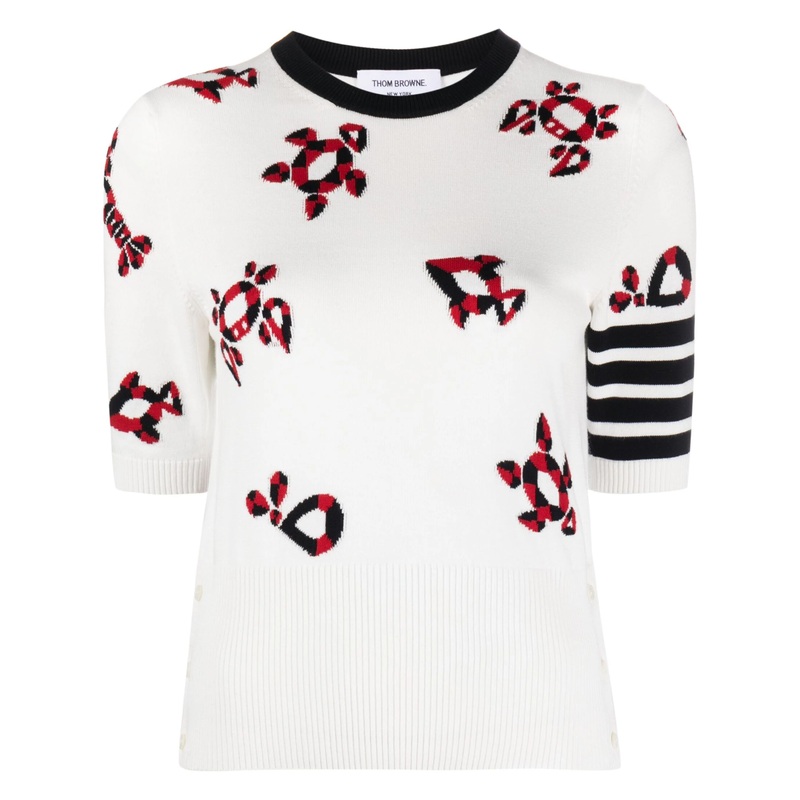 4-Bar Intarsia-Knit Top Women