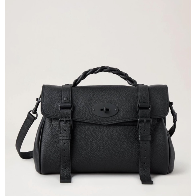 Alexa Black Heavy Grain Leather