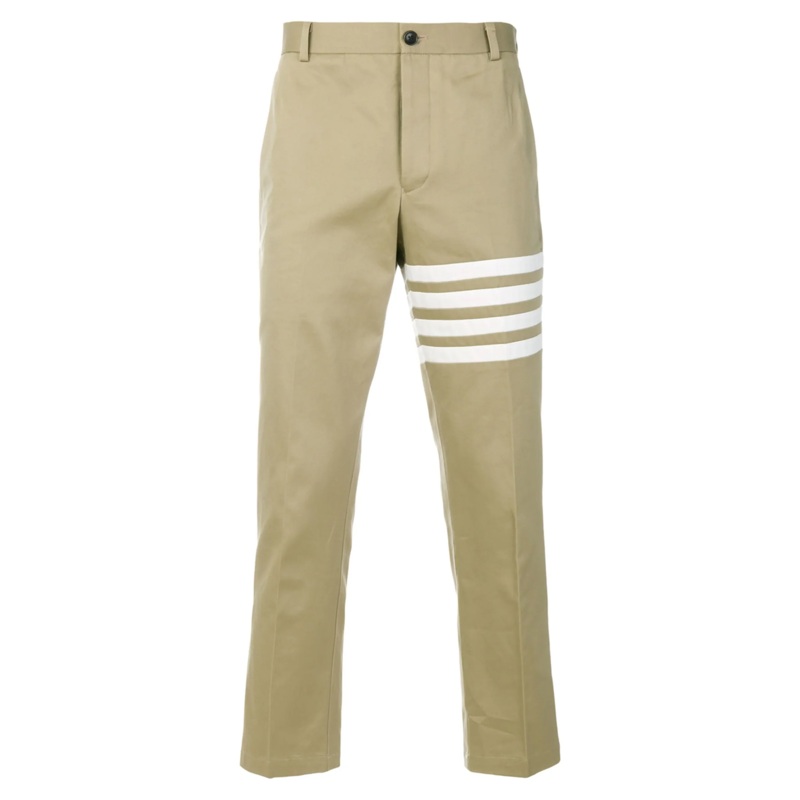 Cotton Twill 4-Bar Chino Trousers Men