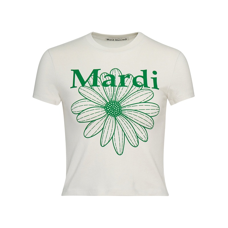 Cropped T Shirt Flower Mardi