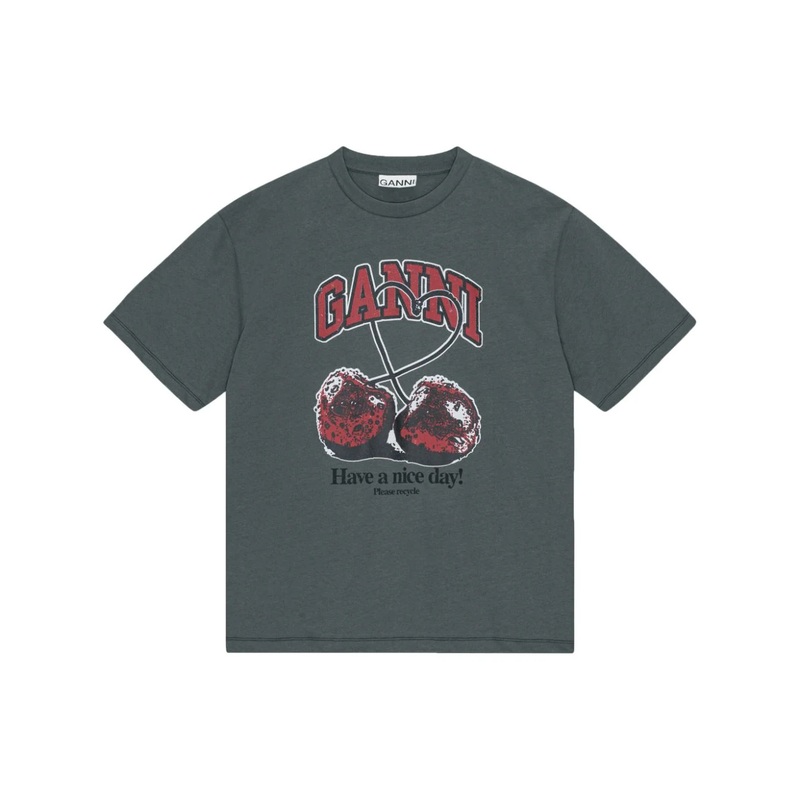 Future Heavy Cherry Drop Shoulder Top