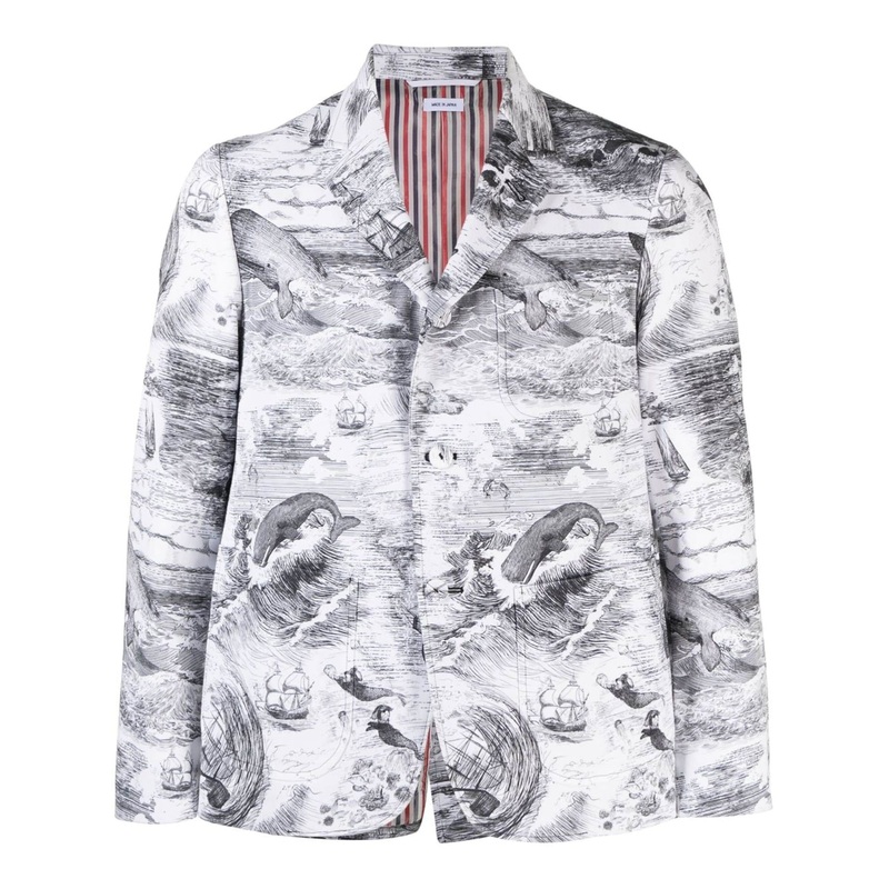 Nautical Canvas Unconstructed Sack Sport Coat Men