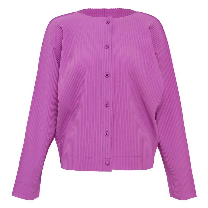 Fine Knit Pleats Color 1 Cardigan