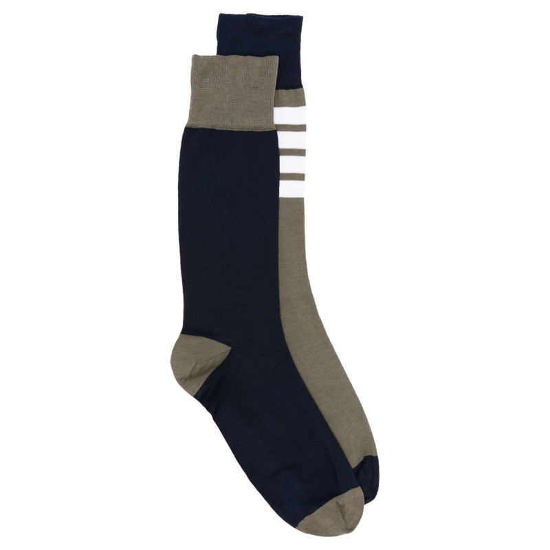 Funmix Cotton 4-Bar Mid Calf Socks Men