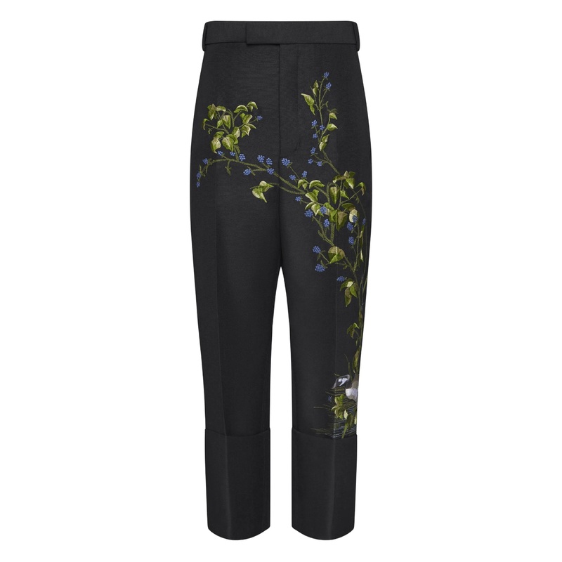 Goose Scenic Satin Stitch Wool Chino Trousers Men