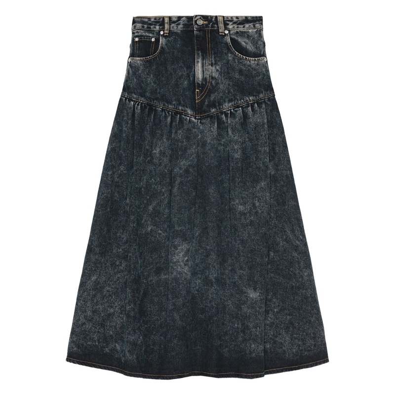 Light Denim Long Skirt