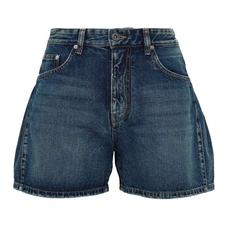 Navy Womens Tuck Detail Shorts