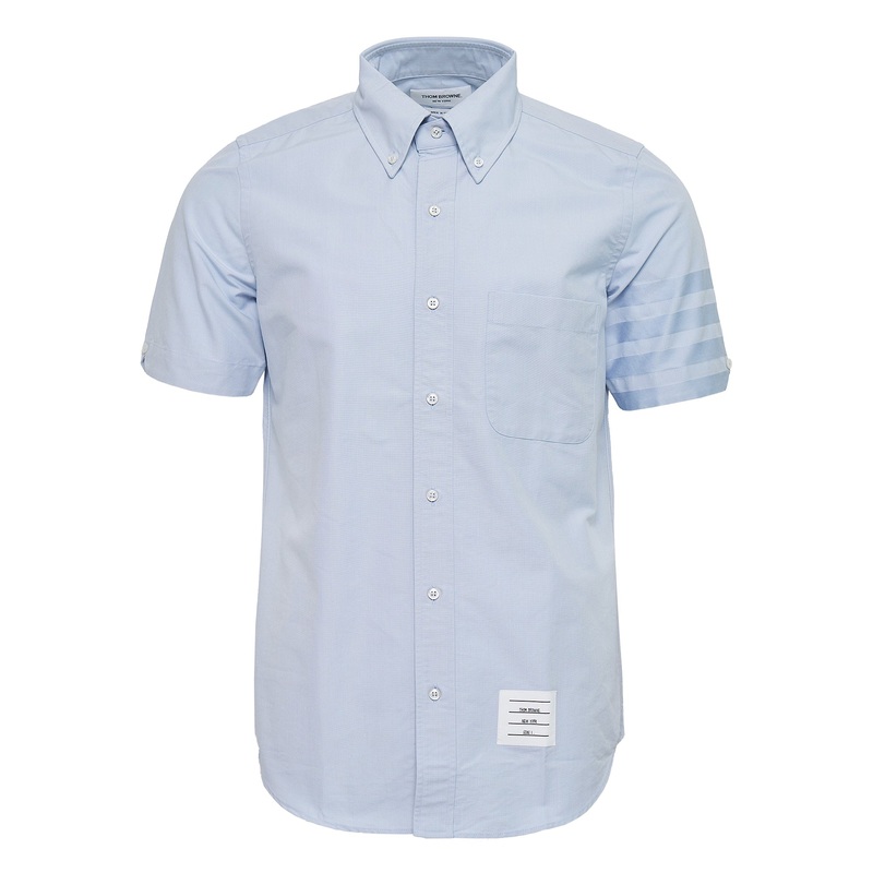 Oxford 4-Bar Short Sleeve Shirt Men