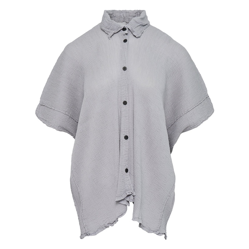 Square See-Through Crepe Cardigan