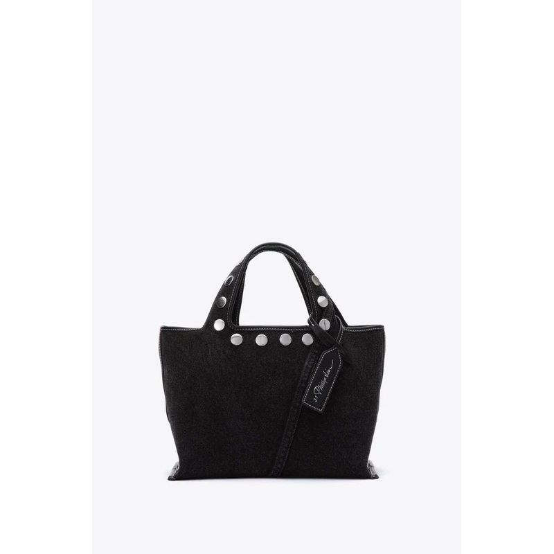 Washed Denim Mini Market Tote