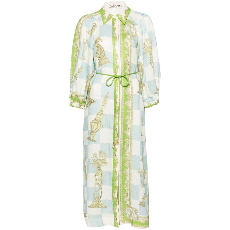 Checkmate Linen Shirtdress