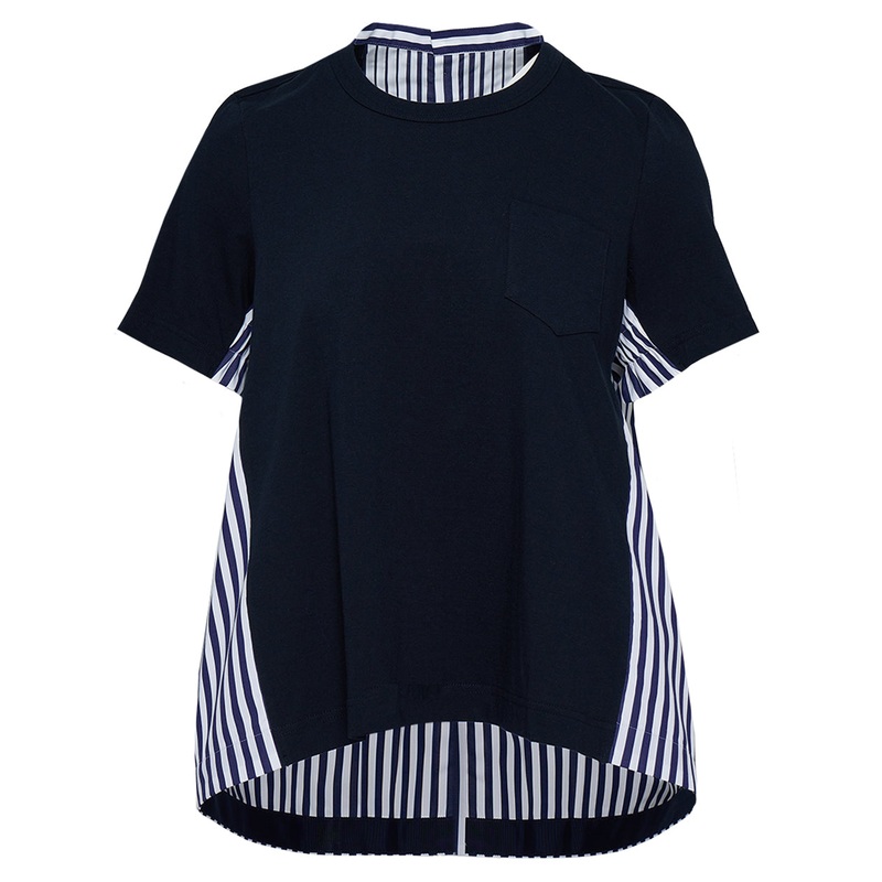 Cotton Poplin X Cotton Jersey T-Shirt