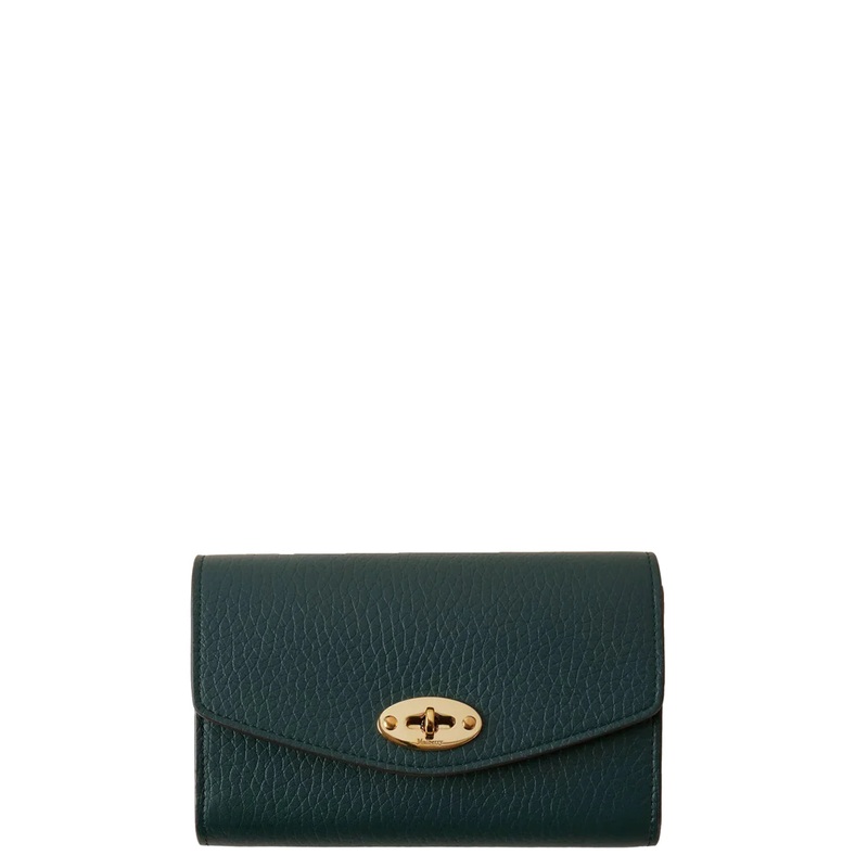 Medium Darley Wallet Mulberry Green Heavy Grain