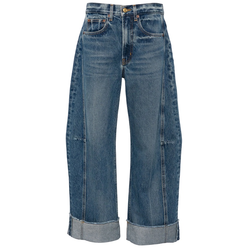 Relaxed Lasso Cuffed Jeans