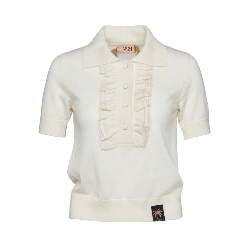 Ruffles Knitted Polo