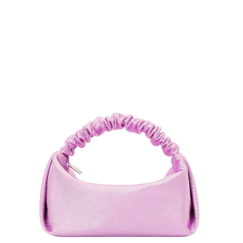 Scrunchie Mini Bag In Satin With Clear Beads