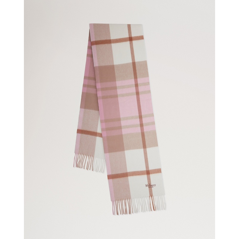 Small Check Merino Wool Scarf