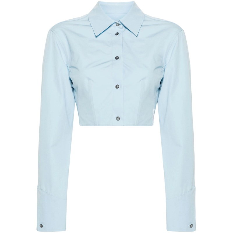 Cropped Structured Shirt In Organic Cotton