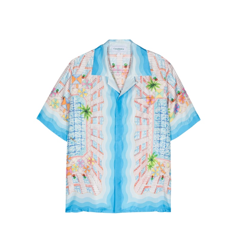 Cuban Collar Short Sleeve Shirt