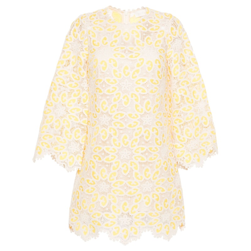 Golden Lace Mini Dress