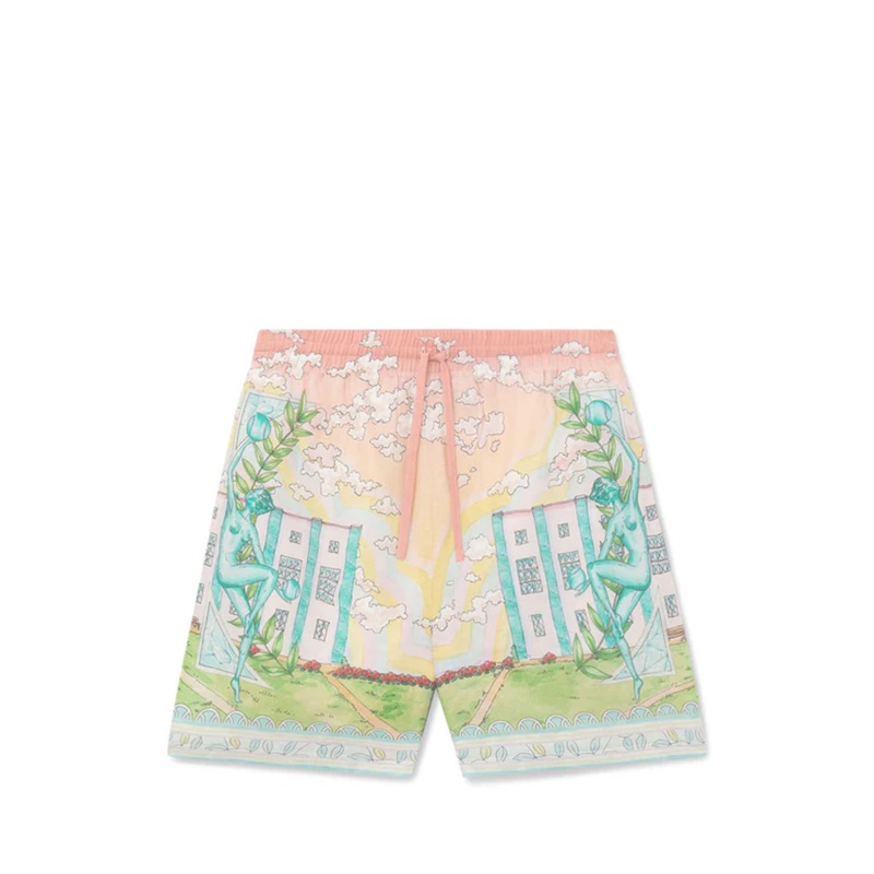 Linen Shorts With Drawstrings