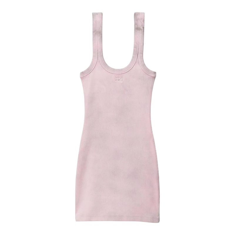 Logo Rib-Knit Tank Minidress