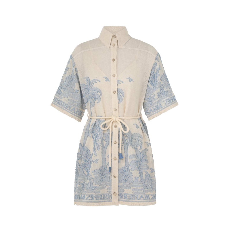 Ottie Palm Shirt Dress