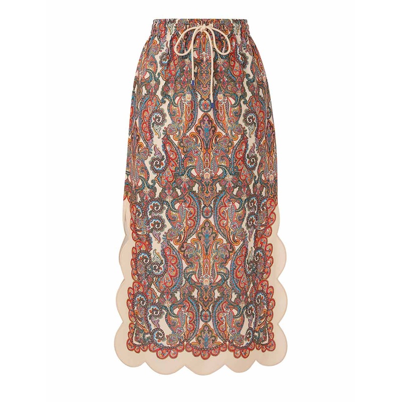 Ottie Scallop Midi Skirt