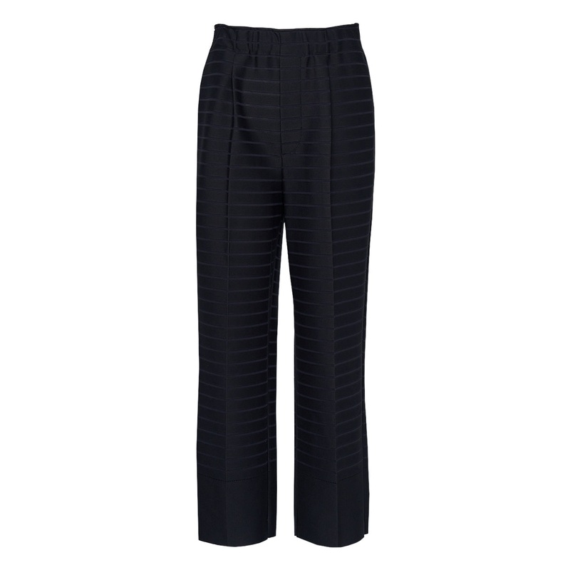 Wide Stripe Knit Pants