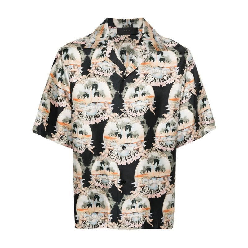 All Over Palm Bowling Shirt