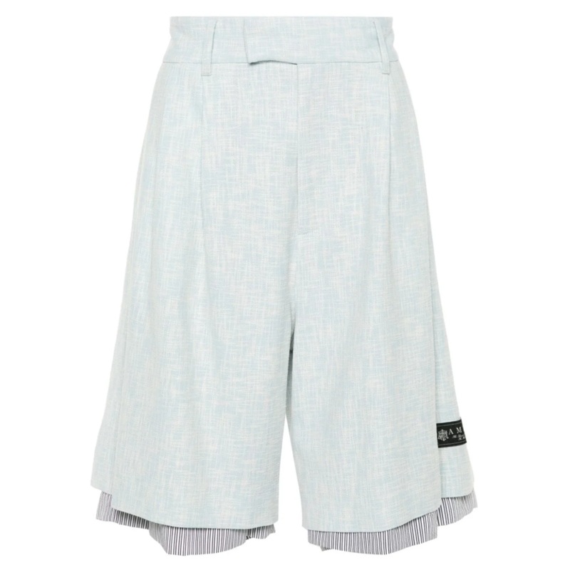 Cross Hatch Layered Skater Shorts