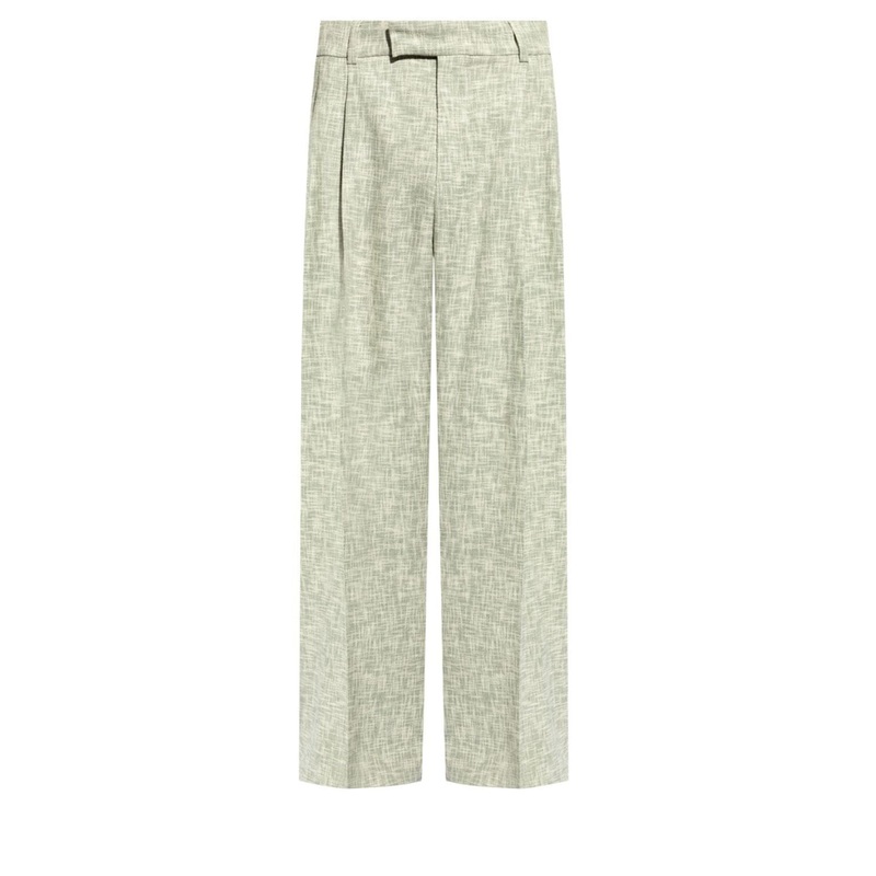Crosshatch Double Pleated Pants