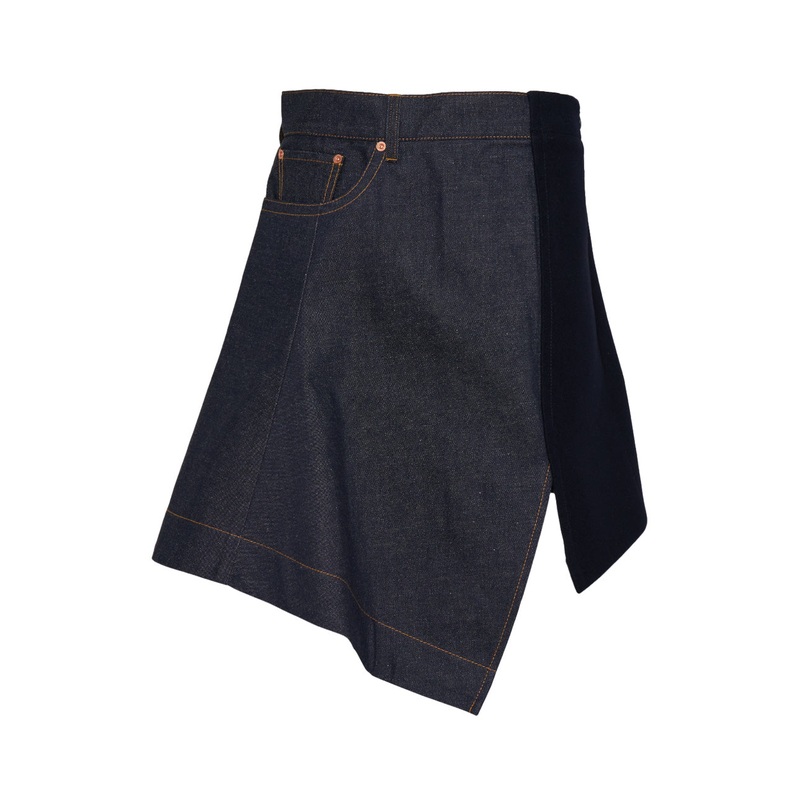 Denim x Wool Melton Skirt
