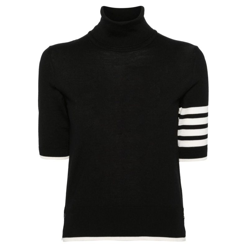 Fine Merino Wool 4-Bar Relaxed Fit Turtleneck Women