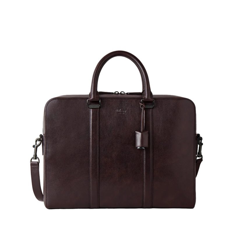 Camberwell Briefcase Dark Chocolate Two Tone Leather