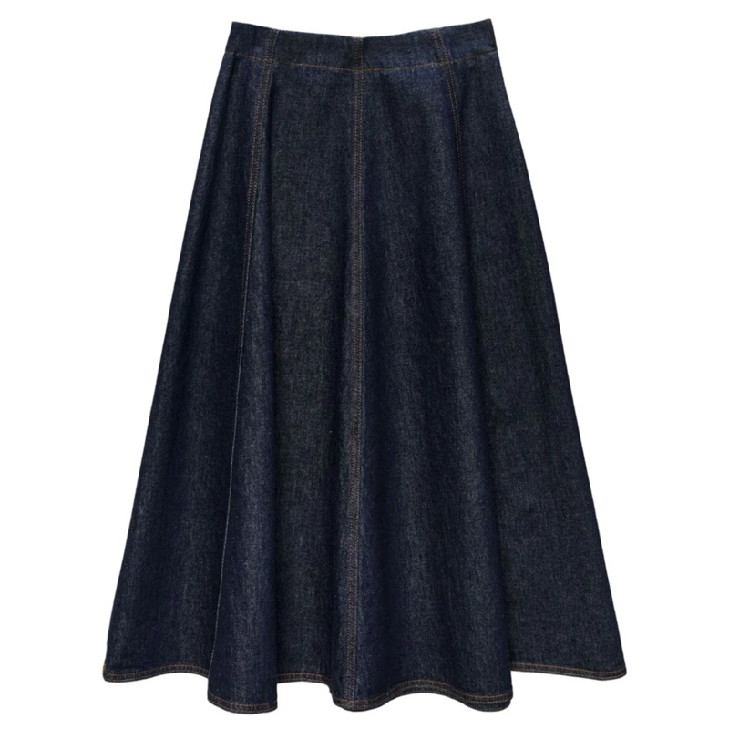 Denim Flare Skirt