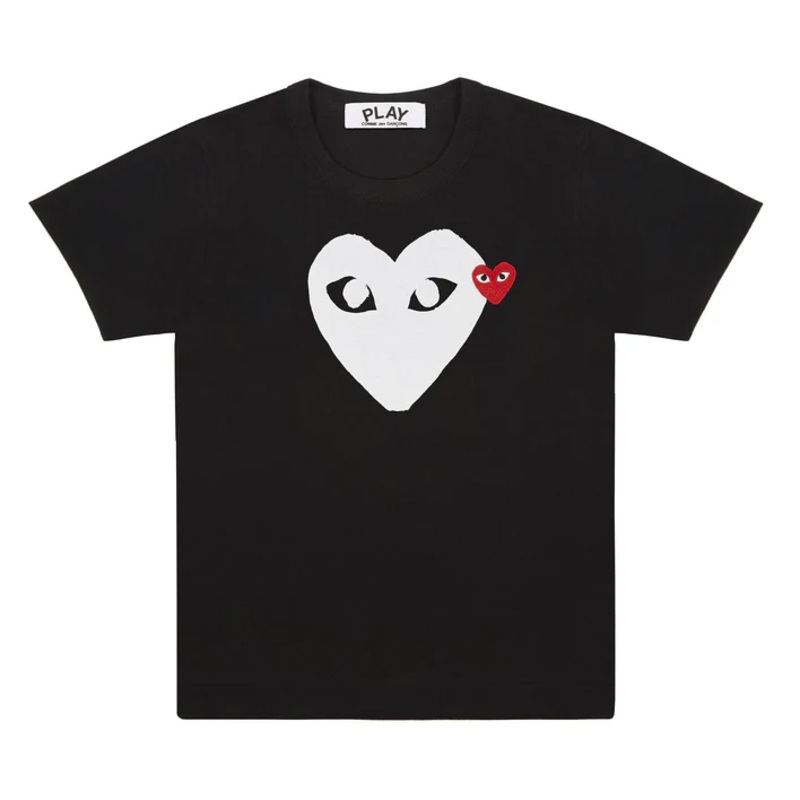 Laminated White Heart Tee Unisex
