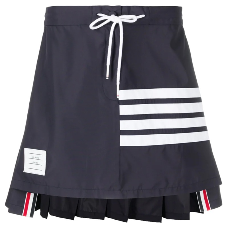 Mini Dropped Back Half Pleated Skirt Women