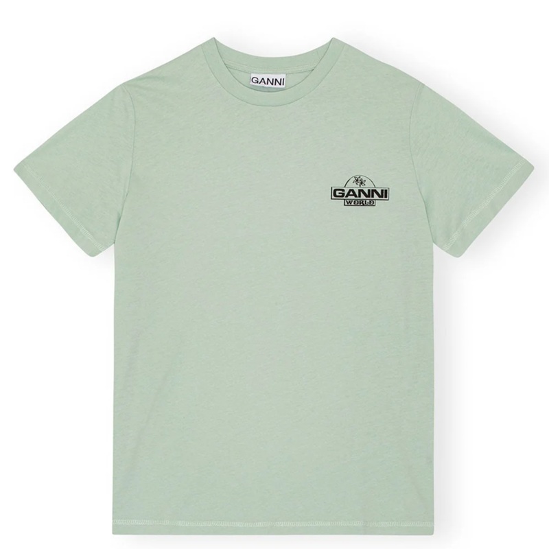 Thin Jersey GANNI World Relaxed Tee