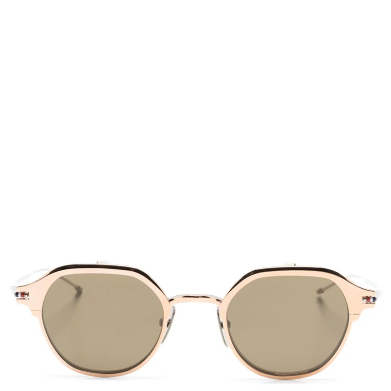 Titanium Round Clip On Sunglasses Unisex