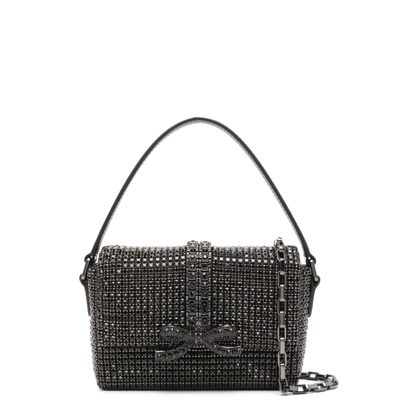 Black Rhinestone Chainmail Micro Bag