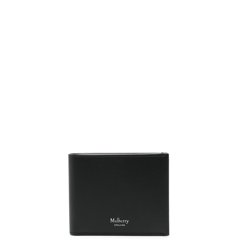 Camberwell 8 Card Wallet Black Shiny Smooth Leather