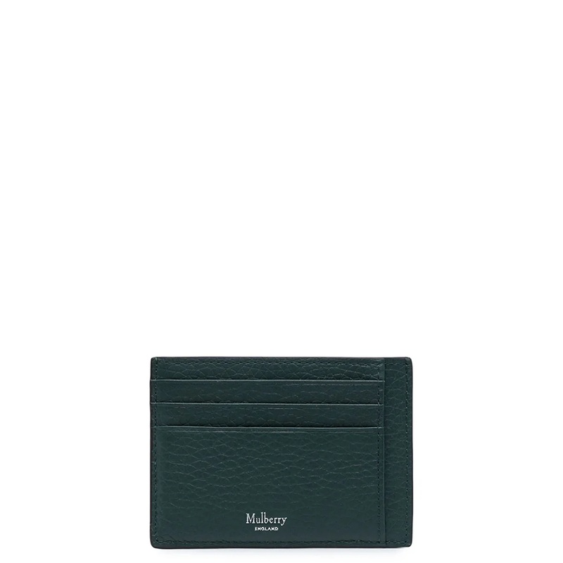 Card Holder Mulberry Green Heavy Grain
